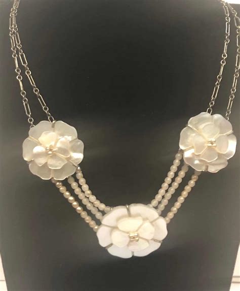 camelia chanel ebay|Chanel camellia flower necklace.